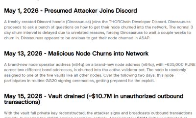 THORChain's $10M Exploit Caused by MPC Vulnerability, Private Key Leak