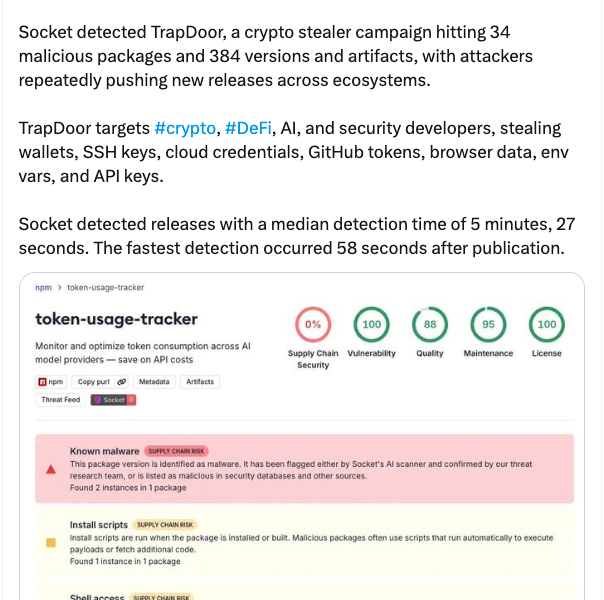 TrapDoor Malware Targets Crypto Developer Tools