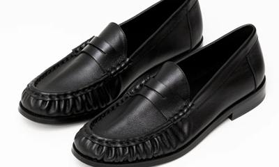 black loafers