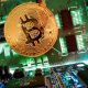 Representation of the virtual currency Bitcoin is seen on a motherboard in this picture illustration taken April 24, 2020.