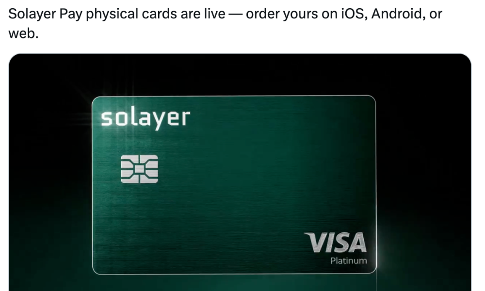 Solayer Introduces USDC Card with ATM support