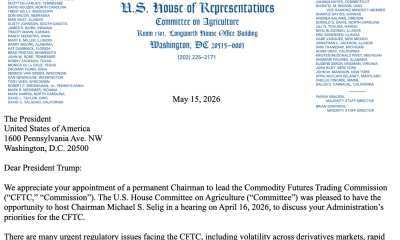 House Committee Leaders Urge Trump to Nominate CFTC Members, Citing CLARITY Act