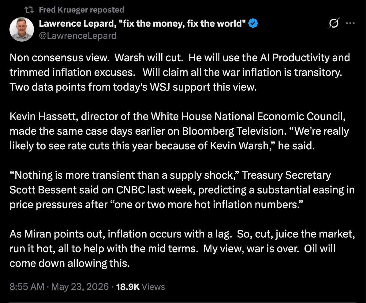 New Fed Chair Kevin Warsh Will Cut Interest Rates: Analyst