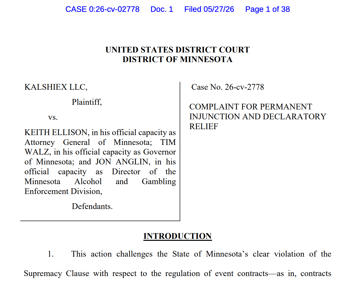 Kalshi Sues Minnesota, CFTC Files Against Rhode Island as Prediction Markets Legal Battles Continue
