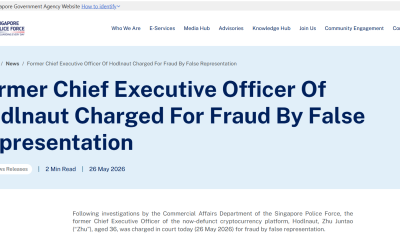 Former Hodlnaut CEO Charged in Singapore Over Terra Collapse Claims