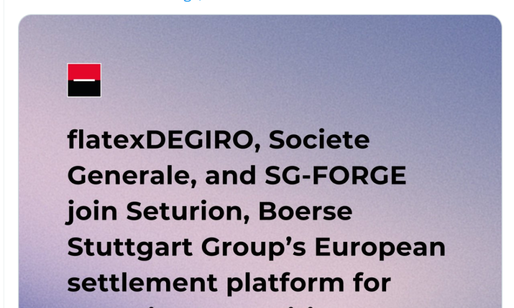 Boerse Stuttgart, Societe Generale, flatexDEGIRO Join Forces for EU Blockchain Securities Settlement