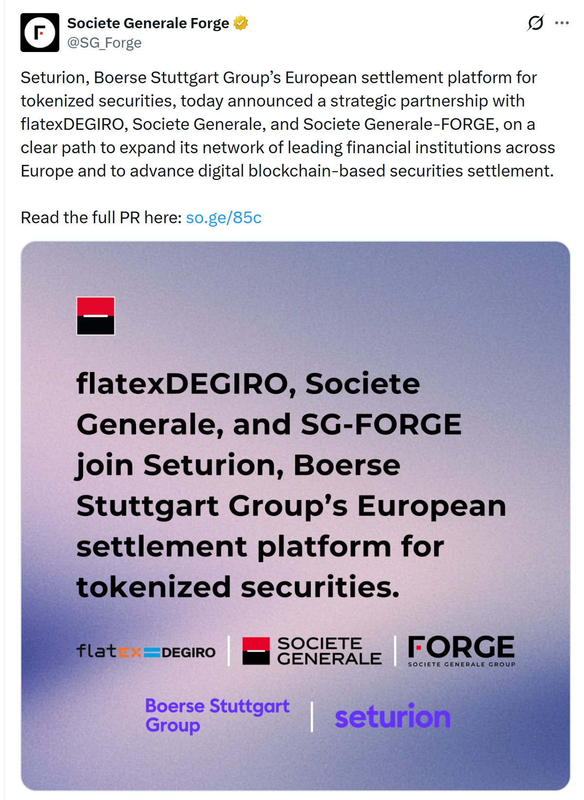 Boerse Stuttgart, Societe Generale, flatexDEGIRO Join Forces for EU Blockchain Securities Settlement