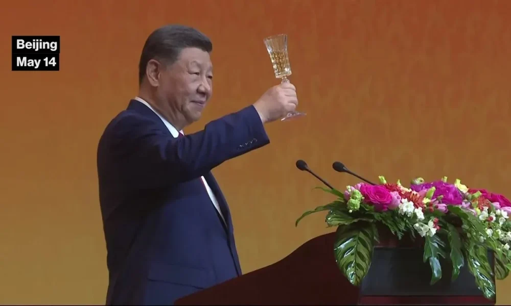 Trump and Xi share a toast to wrap up the first day