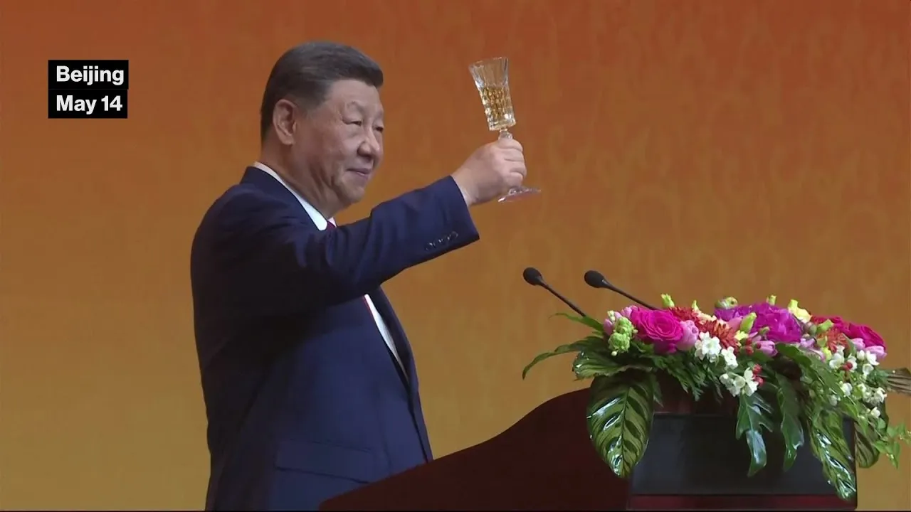 Trump and Xi share a toast to wrap up the first day