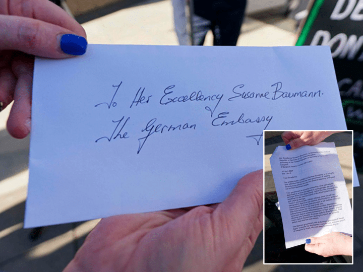 German embassy refuses London Irish Brigade’s letter for ‘Ulm 5’ anti-genocide prisoners