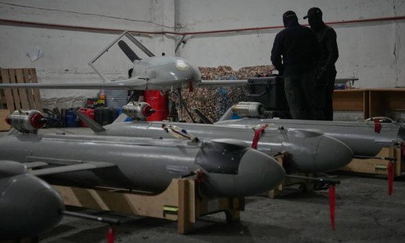 Ukrainian drones strike Russian energy sites and set off fires