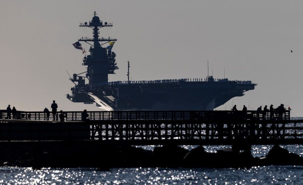 World's biggest aircraft carrier returns to the US after 11 months at sea