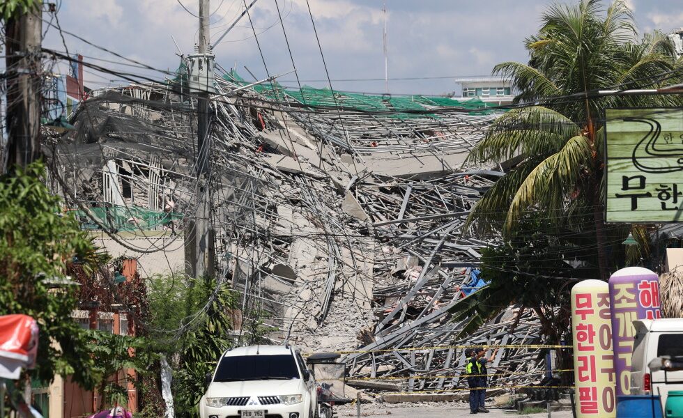 Nine-story building under construction collapses in the Philippines, 21 missing