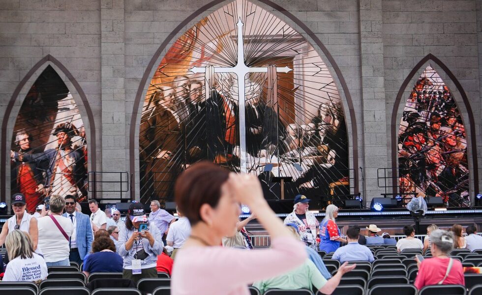 Thousands gather in Washington for an America-themed prayer rally