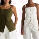 This ‘Simply Elegant’ $30 Linen Vest Has Quiet Luxury Energy