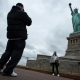 Visitors at the Statue of Liberty