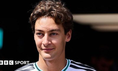 George Russell in the paddock in Monaco