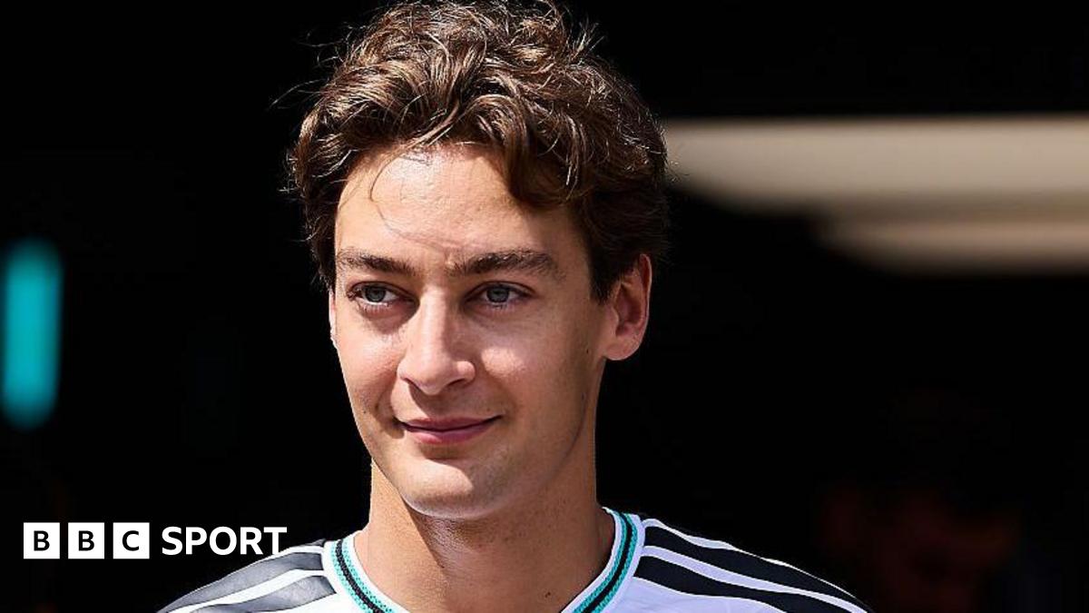 George Russell in the paddock in Monaco