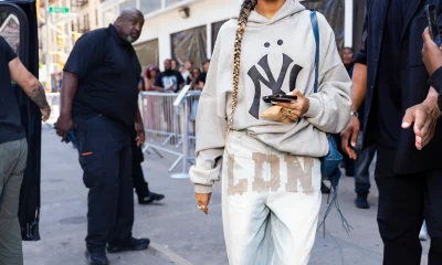 1 Blue Ivy Carter Spotted In New York City In A Fear Of God Essentials MLB Hoodie And Jaded London LDN Mud XL Colossus Jeans