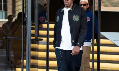 1 Jay Z Wore His New Afro And A 1183 Bode Lucky Draw Embroidered Jacket To The NBA Finals In New York City