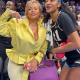 1 Latto Linked Up With Angel Reese Post Game In Atlanta Wearing A Lemon Rowen Rose Set And Hermes Birkin Bag