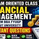 FINANCIAL MANAGEMENT 2nd SEM BBA FYUGP CALICUT UNIVERSITY EXAM ORIENTED CLASS IMPORTANT QUESTIONS