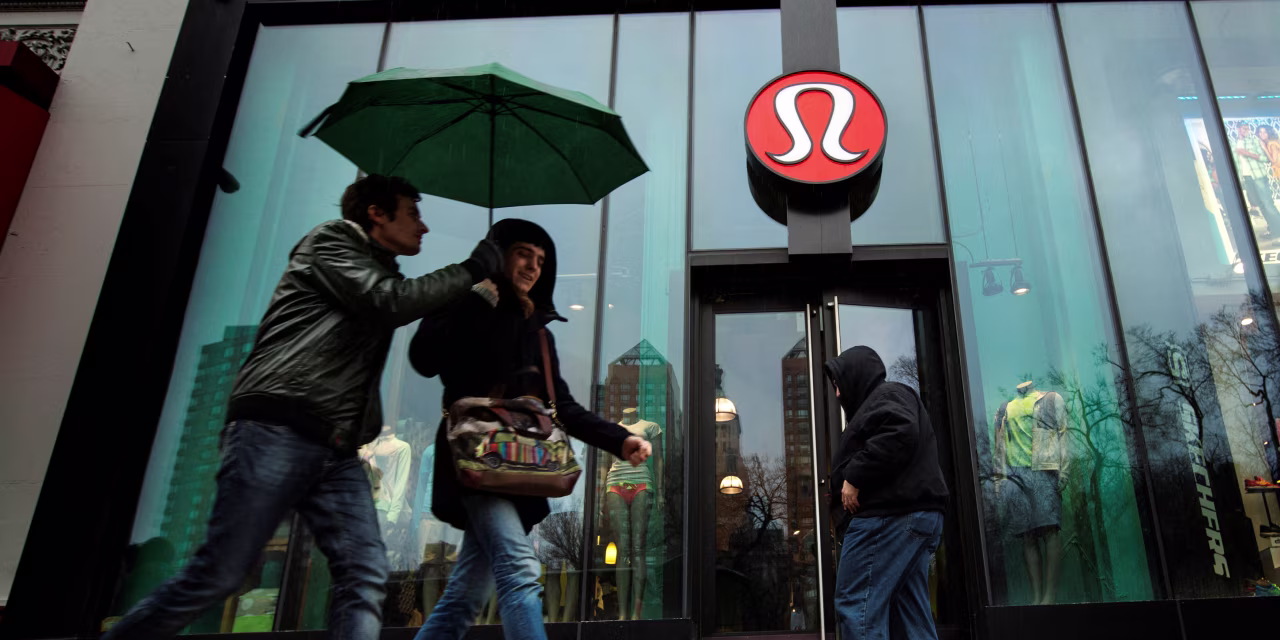 Lululemon Athletica shares fell after the company reported another decline in U.S. sales.