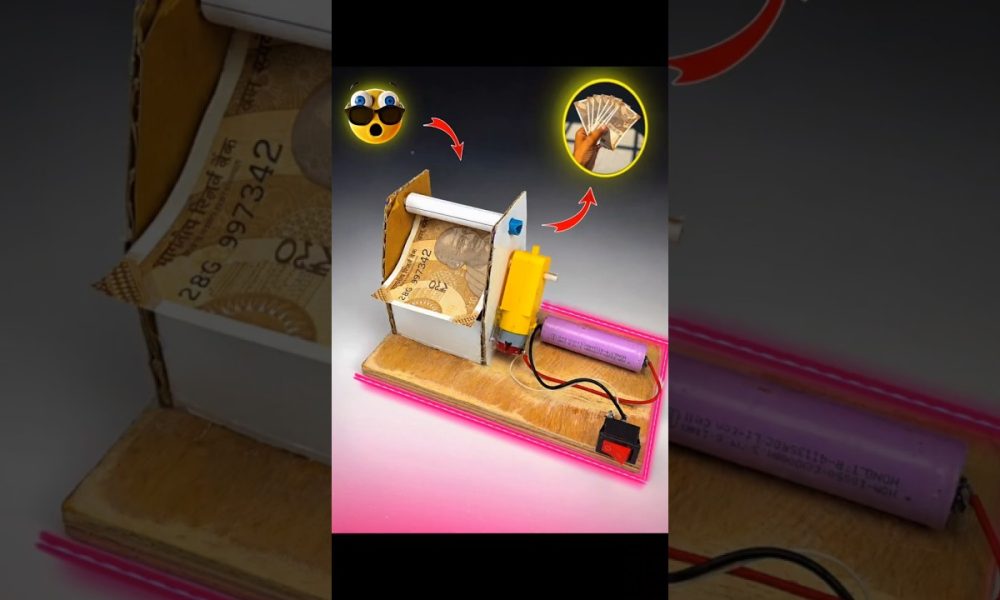 make mini money printer at gear motor #diymoney #cartoonboxse #money #experiment #viral  #project