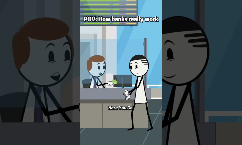 “We used your money to make $70. Here’s your 30 cents.” #animation #money #savings #loan