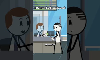 “We used your money to make $70. Here’s your 30 cents.” #animation #money #savings #loan