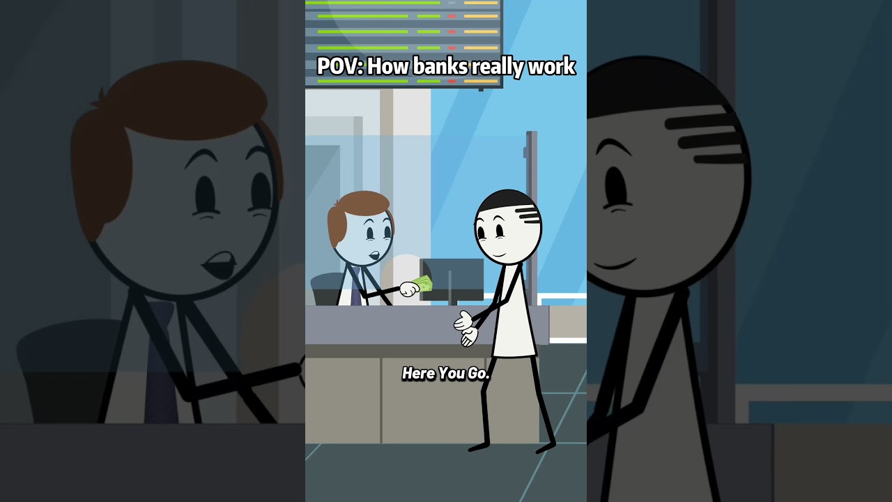 “We used your money to make $70. Here’s your 30 cents.” #animation #money #savings #loan