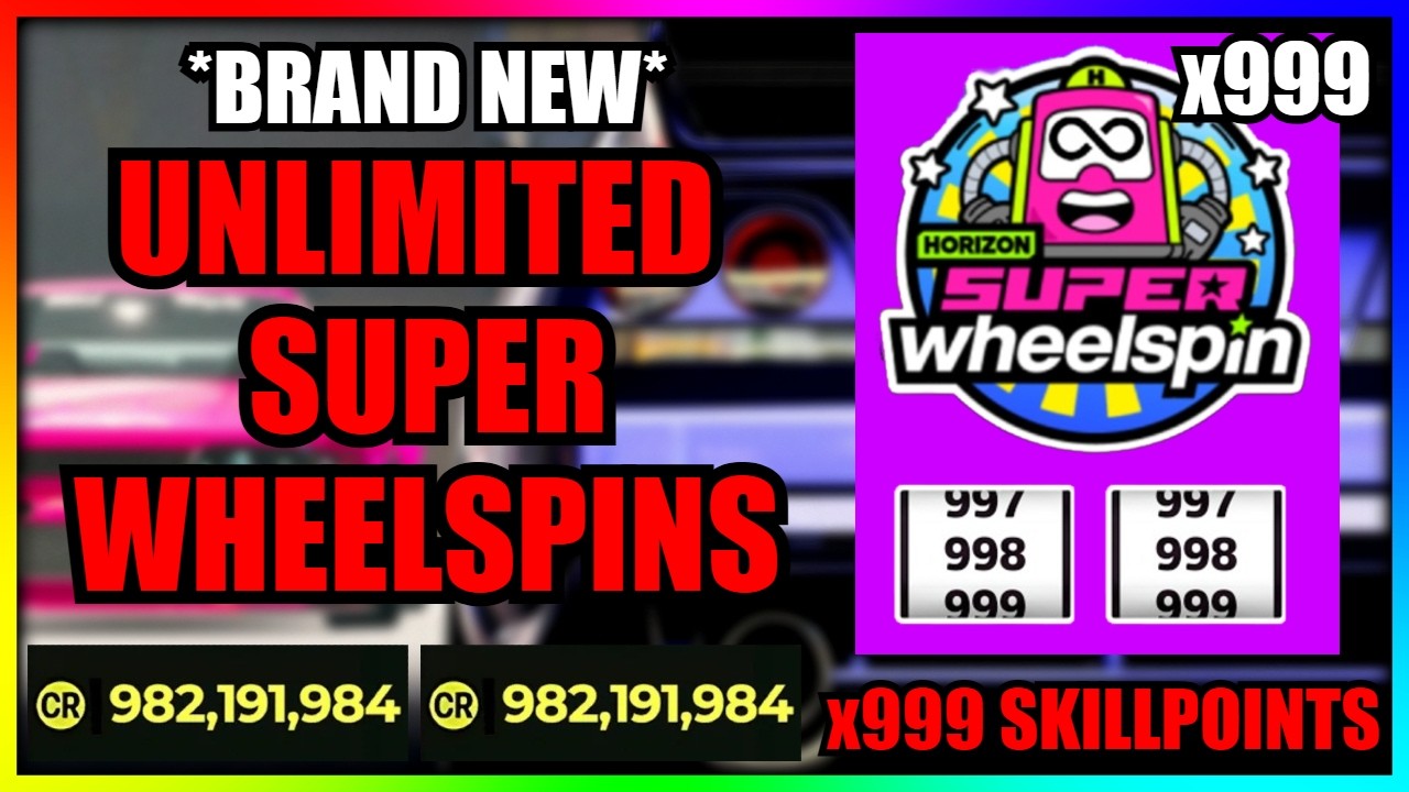 BROKEN *NEW* UNLIMITED WHEELSPIN x999! FORZA HORIZON 6 MONEY GLITCH! SKILLPOINT/XP FARM *DO ASAP*