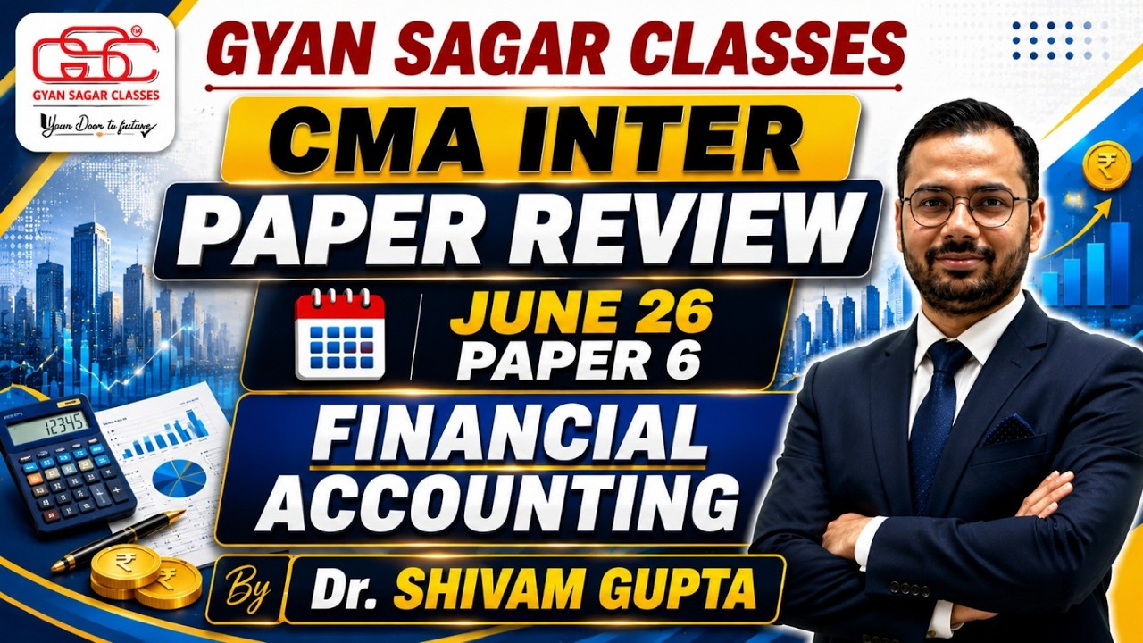 CMA INTER FINANCIAL ACCOUNTING JUNE 26 EXAM MCQ AND PAPER REVIEW | DR SHIVAM GUPTA | CMA INTER FA
