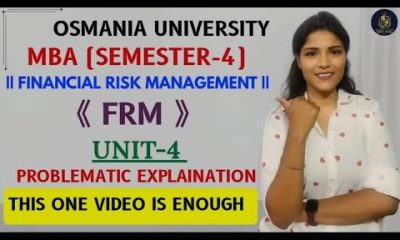 FRM | FINANCIAL RISK MANAGEMENT | UNIT-4 FULL EXPLANATION | SEM-4 OU | MBA | @shivanipallela