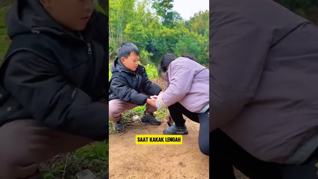 anak kecil menemukan uang jatuh