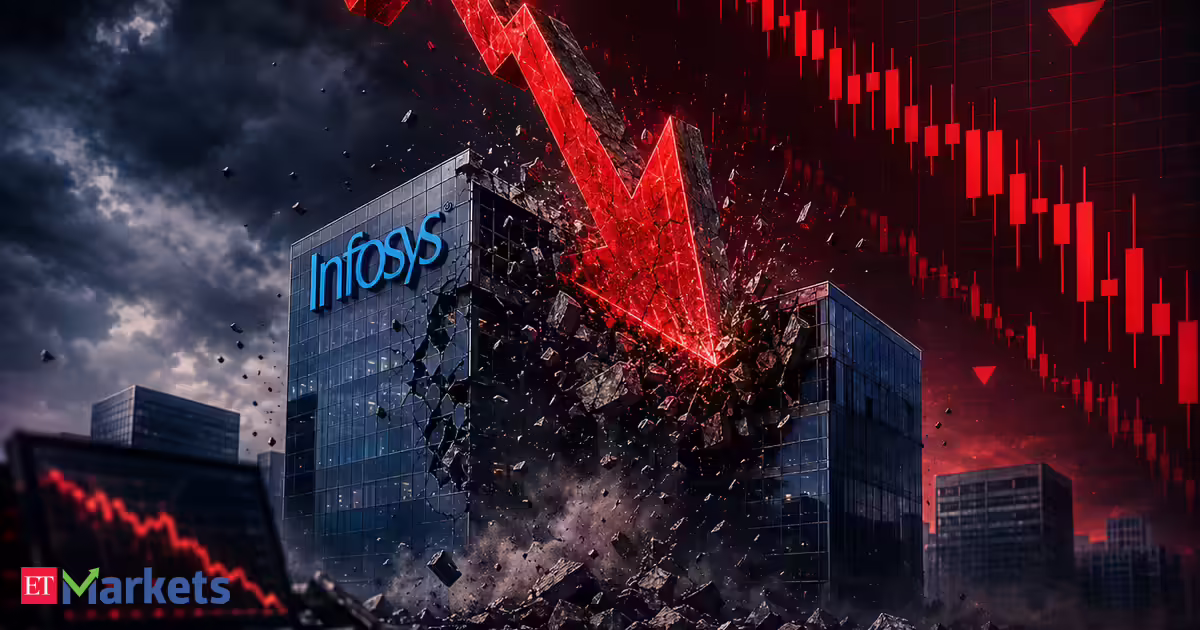 Infosys share price: Rs 40,000 crore gone in minutes! Why Infosys shares crashed 9% to hit lowest level in almost 6 years