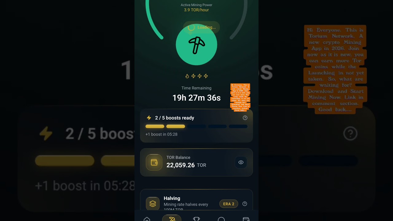 Free Crypto Mining App in 2026. TORIUM NETWORK #torium #toriumnetwork #cryptocurrency