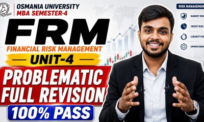 FRM Unit-4 Problematic Full Revision | Financial Risk Management | OU MBA Semester-4 | 100% Pass