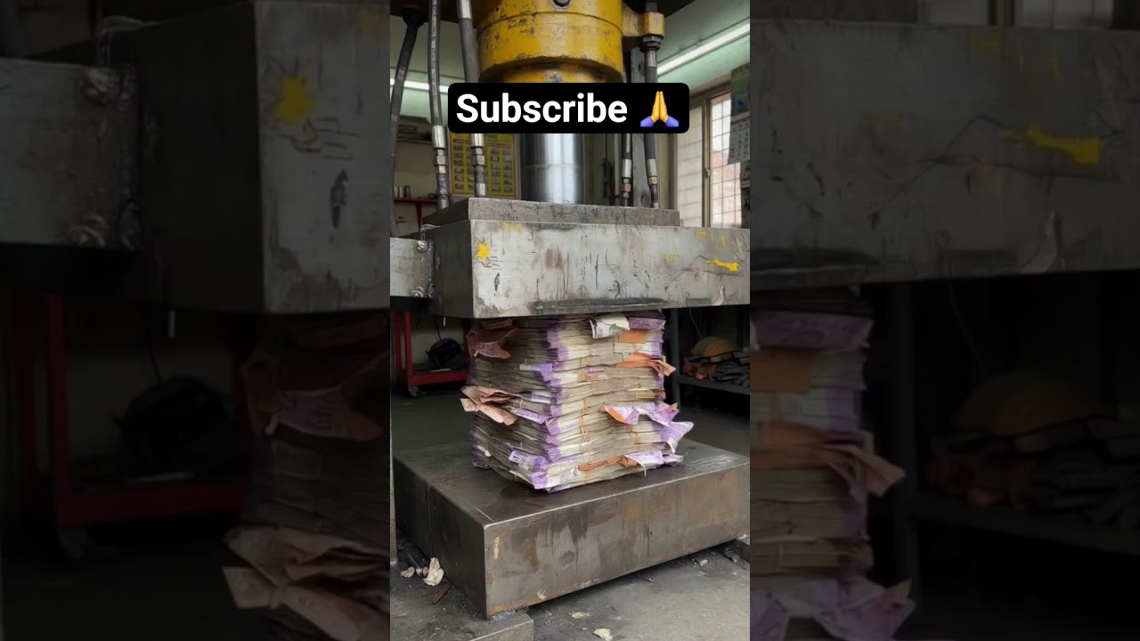 #hydraulicpress #money