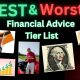 The BEST & WORST Financial Advice In Your 20s (Ultimate Tier List)