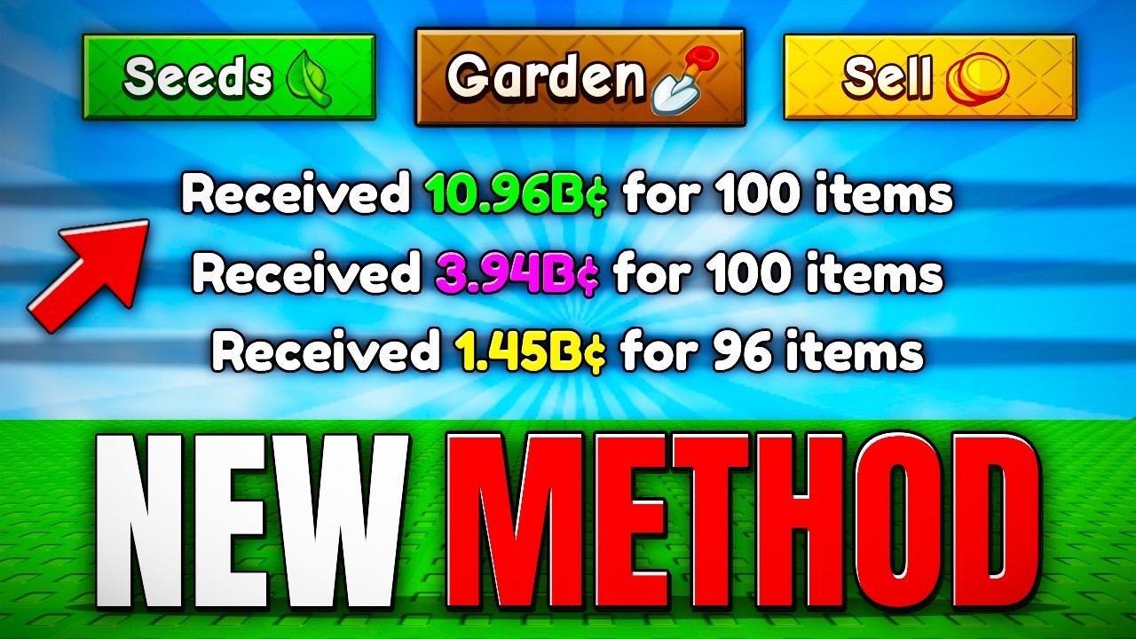 NEW UPDATE METHOD to Farm MONEY *FAST* in Grow a Garden 2..
