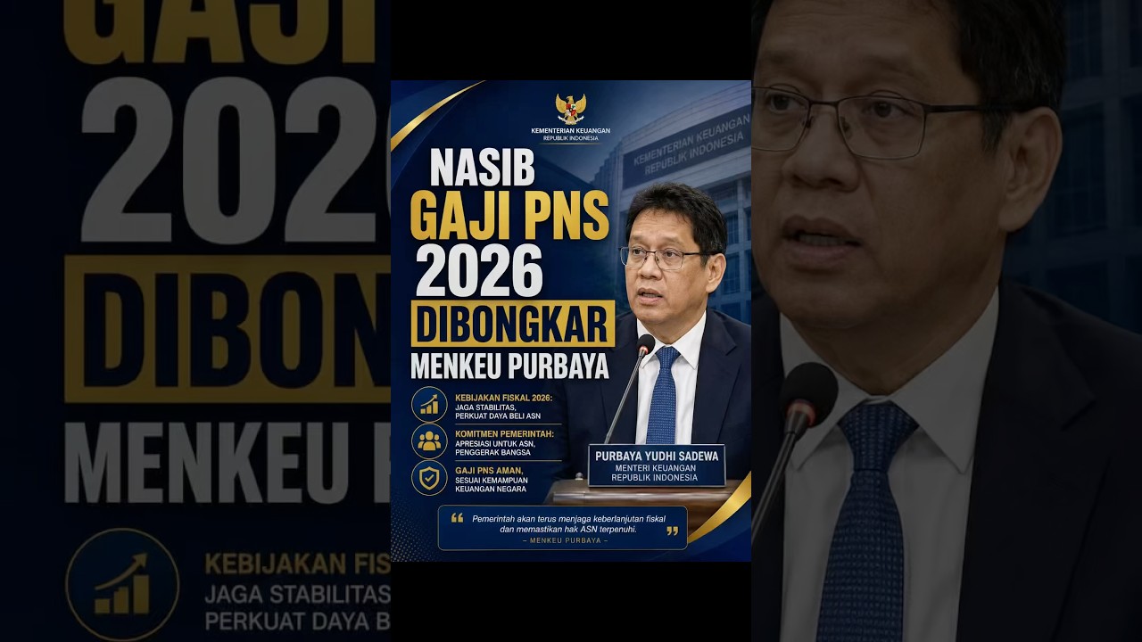 Menkeu purbaya Buka Bukaan Soal Nasib Gaji ASN 2026 #pns #pensiunanpns