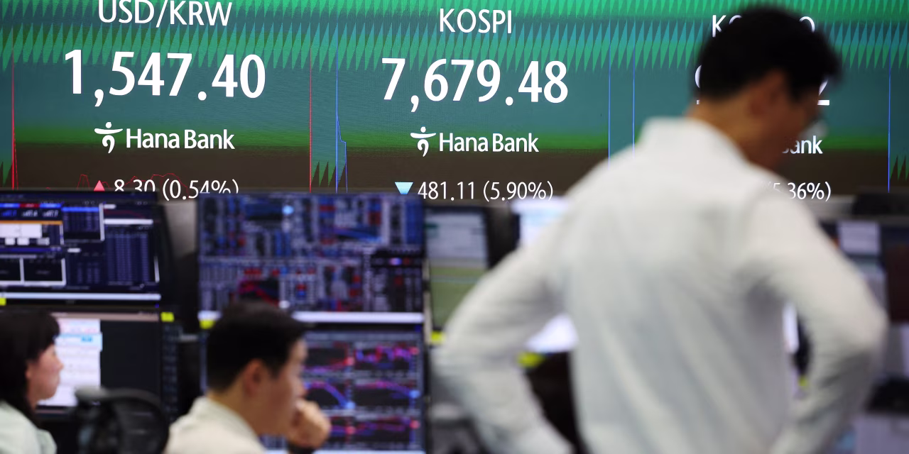 South Korean Stocks Tumble, Triggering Second Trading Halt This Week