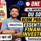 DU SOL BBA(FIA) Essentials of Financial Investment  Semester 2 |BCom(HONS)/BBA|OneShot Imp questions