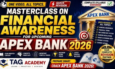 Financial Awareness Masterclass for Apex Bank 2026 | One Shot Revision | Most Expected Topics