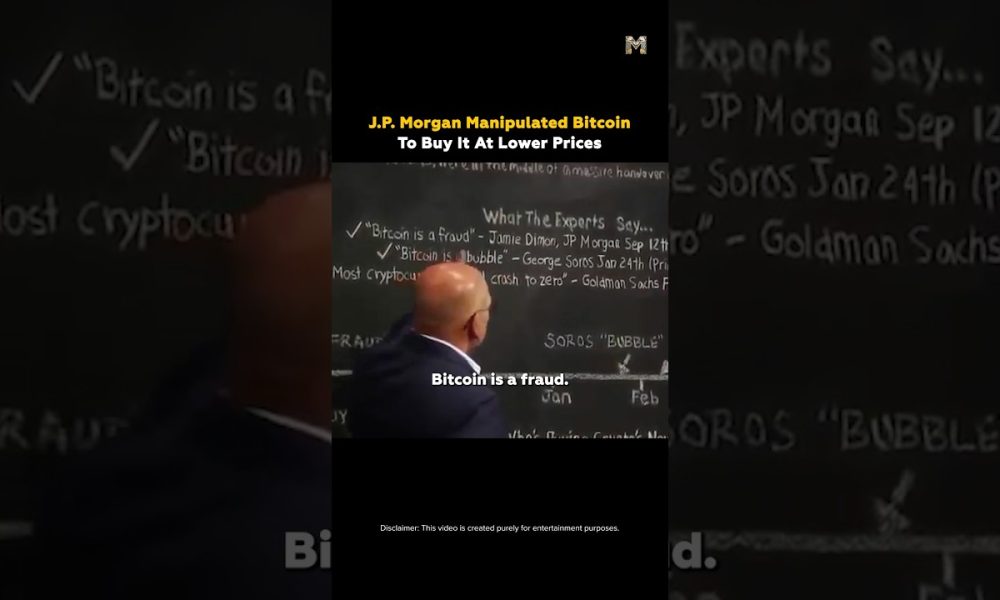 How J.P. Morgan Crashed Bitcoin to Buy the Dip #bitcoin #shorts