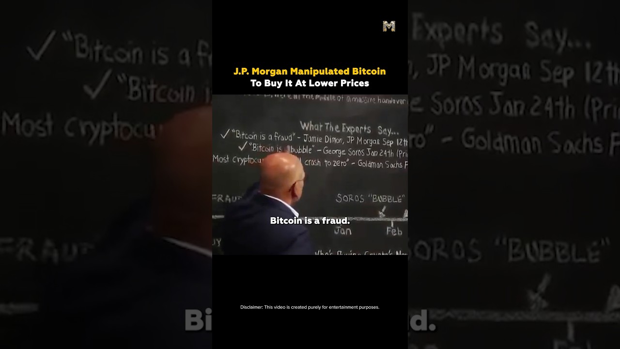 How J.P. Morgan Crashed Bitcoin to Buy the Dip #bitcoin #shorts