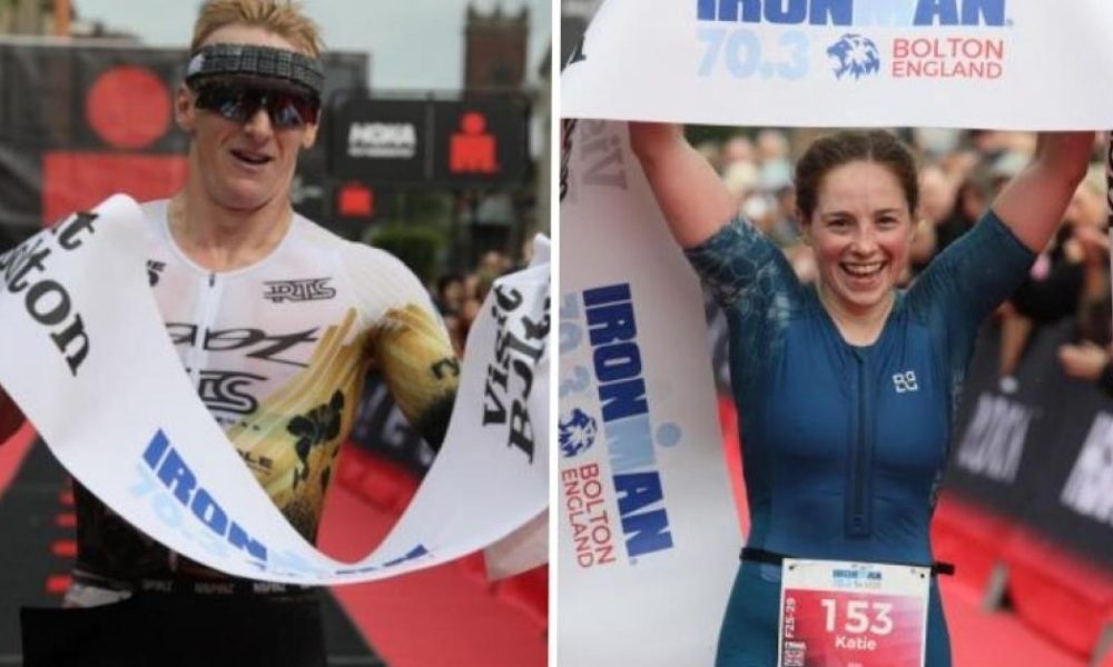 IRONMAN 70.3 Bolton winners celebrate as triathlon returns