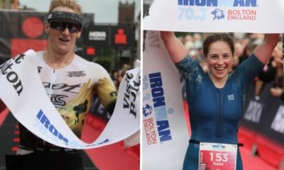 IRONMAN 70.3 Bolton winners celebrate as triathlon returns