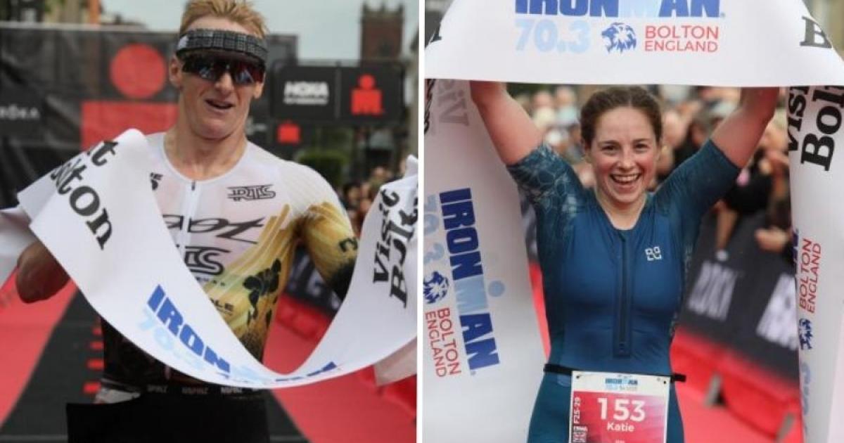 IRONMAN 70.3 Bolton winners celebrate as triathlon returns